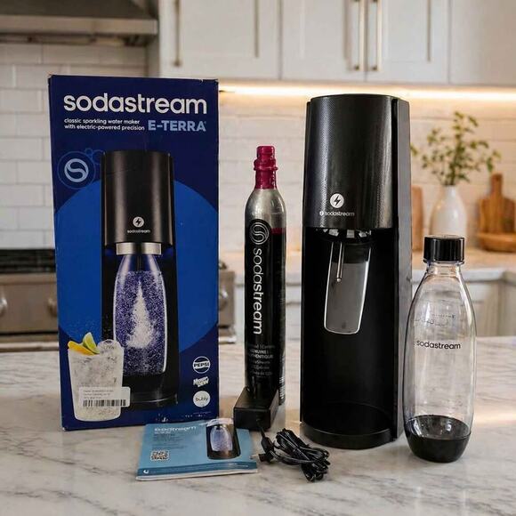 SodaStream Other - NEW SodaStream E-Terra Sparkling Water Maker Black – Electric Carbonator + CO2 +
